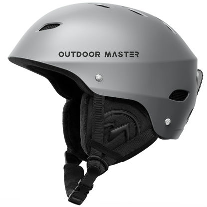 Picture of OutdoorMaster Kelvin Ski Helmet - Snowboard Helmet for Men, Women & Youth (Gray,XL)