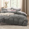 Picture of Bedsure Dark Grey Oversized Queen Duvet Cover - Soft Prewashed Oversized Queen Duvet Cover Set, 3 Pieces, 1 Duvet Cover 98x98 Inches with Zipper Closure and 2 Pillow Shams, Comforter Not Included