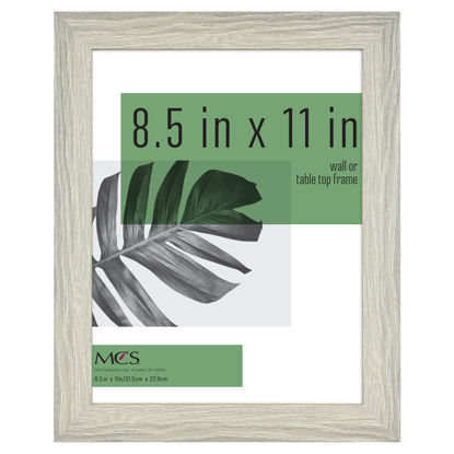 Picture of MCS Studio Gallery 8.5x11 Picture Frame Gray Woodgrain Shatter Resistant Glass, Rectangle Photo Frame for Photos, Posters & Art Prints & Easel for Tapletop Display (1-Pack)