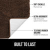 Picture of Gorilla Grip Bath Rug Mat 44x26, Thick Soft Absorbent Chenille, Rubber Backing Quick Dry Microfiber Mats, Machine Washable Rugs for Shower Floor, Bathroom Runner Bathmat Accessories Décor, Brown