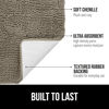 Picture of Gorilla Grip Bath Rug Mat 36x24, Thick Soft Absorbent Chenille, Rubber Backing Quick Dry Microfiber Mats, Machine Washable Rugs for Shower Floor, Bathroom Runner Bathmat Accessories Decor, Latte