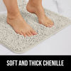 Picture of Gorilla Grip Bath Rug Mat 44x26, Thick Soft Absorbent Chenille, Rubber Backing Quick Dry Microfiber Mats, Machine Washable Rugs for Shower Floor, Bathroom Runner Bathmat Accessories Decor, Cloud