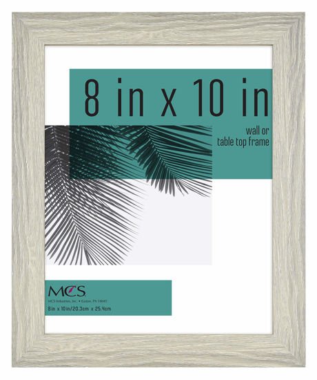 Picture of MCS Studio Gallery 8x10 Picture Frame Gray Woodgrain Shatter Resistant Glass, Vertical & Horizontal Wall Hanging & Easel for Tabletop Display, Rectangle Photo Frame for Photos, Posters & Art Prints (1-Pack)