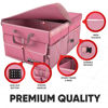 Picture of FORTEM Car Trunk Organizer, Car Storage Organizer, Collapsible Multi Compartment Car Organizer, SUV Trunk Organizer, Non Slip Bottom, Adjustable Securing Straps, Foldable Cover 50L (Pink, Standard)