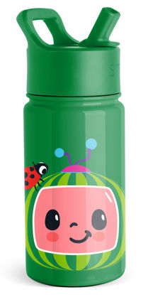 Picture of Simple Modern CoComelon Kids Water Bottle with Straw Lid | Insulated Stainless Steel Reusable Tumbler for Toddlers, School | Summit Collection | 14oz, CoComelon Watermelon
