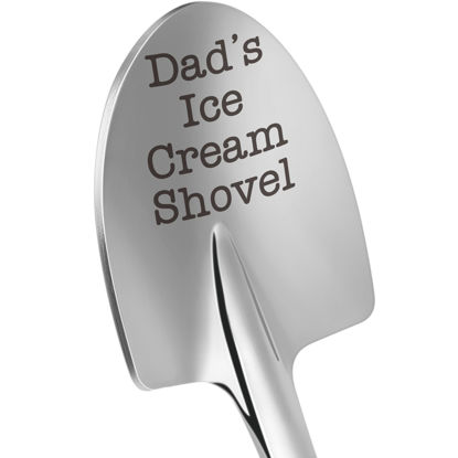 Picture of Funny Dad's Ice Cream Shovel Spoon Gifts for Dad Valentines Him Fathers Day for Dads Husband Step Dad Bonus Dad Daddy Grandpa Papa - Dad Birthday Gift from Daughter Son - Stocking Stuffers for Men