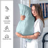 Picture of Silk Pillowcase for Hair and Skin,Soft,Breathable and Sliky 100% Silk Pillowcases King Set of 2,Both Sides Natural Mulberry Silk Pillow Cases with Hidden Zipper(King Size 20"X 36",2pcs)