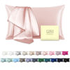 Picture of Mulberry Silk Pillow Cases for Hair and Skin Queen Size Silk Pillowcase with Zipper Soft Breathable Smooth Cooling Satin Silk Pillow Covers for Sleeping (Coral,20"X 30",1Pcs)