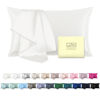 Picture of Mulberry Silk Pillow Cases for Hair and Skin King Size Silk Pillowcase with Zipper Soft Breathable Smooth Cooling Satin Silk Pillow Covers for Sleeping (Ivory,20"X 36",1Pcs)