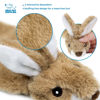 Picture of Best Pet Supplies 2-in-1 Stuffless Squeaky Dog Toys with Soft, Durable Fabric, No Stuffing for Indoor Play, Holds a Plastic Bottle - Large (Hare, Sheep, Cow, Pig, Penguin)