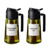 Picture of TrendPlain - Original 16oz/470ml Olive Oil Dispenser Bottle for Kitchen Gadgets and Air Fryer Accessories - Olive Oil Sprayer for Cooking w/Stickers (Light Blockage) - 2 Black