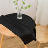 Picture of sancua Small Square Tablecloth 36 x 36 Inch Black, Stain and Wrinkle Resistant Washable Polyester Table Cloth for Dining Buffet Party Decorative Fabric Table Cover for Nightstand End Bedside Table