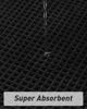 Picture of AMOAMI Upgraded Waffle Bath Mat, Super Absorbent Non Slip Bath Mats for Bathroom Floor, Machine Washable Bathroom Rugs with Tassels, Rubber Backed Bathroom Mats, Ultra Soft, 18" x 30", Black