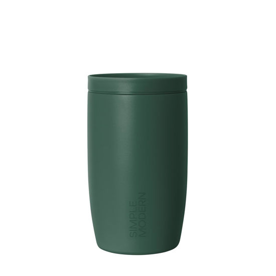 Picture of Simple Modern Travel Coffee Mug Tumbler with 360° Lid | Ceramic-Lined Insulated Stainless Steel Cold Brew Iced Coffee Cup Thermos | Gifts for Women Men Her Him | Voyager Signature | 12oz | Forest