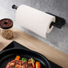 Picture of Paper Towel Holders-Blcak,Paper Towels Rolls - for Kitchen,Paper Towels Bulk- Self-Adhesive Under Cabinet,Both Available in Adhesive and Screws,Stainless Steel(Black 2PC)