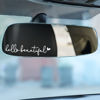 Picture of 3x Hello Beautiful Rearview Mirror Decal, Vanity Mirror Stickers, Rear View Mirror Vinyl Decal, Car Accessories Gifts, Car Decal For Women, Car Window Decal, Self Affirmations Decal