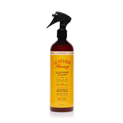 Picture of Leather Honey Leather Cleaner Spray: UV Protectant, Non-Toxic & Made in the USA Since 1968. Cleans & Protects Leather, Faux & Vinyl - Couches, Car Seats, Purses, Shoes, Bags & Tack. Safe for Any Color