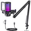 Picture of MAONO Gaming USB Microphone, Noise Cancellation Condenser mic with Mute, Gain, Monitoring, Boom Arm for Streaming, Podcast, Twitch, YouTube, Discord, PC, Computer, PS4, PS5, Mac, GamerWave DGM20S