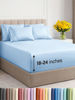 Picture of Extra Deep King Sheet Set - 6 Piece Breathable & Cooling Sheets - Hotel Luxury Bedding Set with 18-24 Inch Extra Deep Pockets - Easy Fit - Super Soft, Wrinkle Free and Comfy - Light Blue, King Size