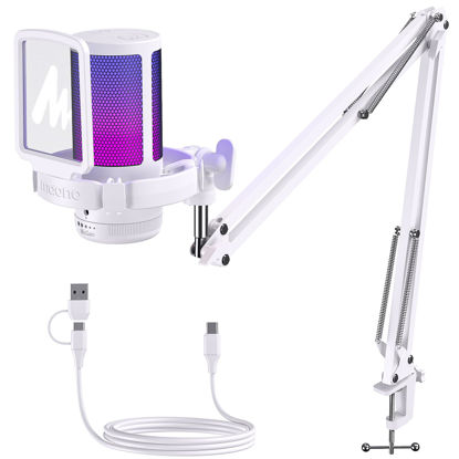 Picture of MAONO USB Gaming Microphone with Noise Cancellation, Computer PC Condenser Mic with RGB Light, Mute, Gain, Monitoring for Streaming, Podcast, YouTube, Twitch, Discord, PS5/4, GamerWave DGM20S