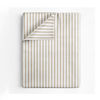 Picture of CGK Unlimited Full Size Flat Sheet - Comfortable, Breathable & Cooling Top Bed Sheet - Hotel Luxury, Fade Resistant Flat Sheet - Extra Soft & Comfy - Easy Care - Beige Stripes Flat Sheet Only