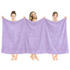 Picture of American Soft Linen Oversized Bath Sheet 40x80 Extra Large for Bathroom, 100% Cotton Turkish Jumbo Bathsheet Towels for Adults, Lilac Bath Sheet