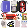 Picture of COOGEO Roadside Assistance Emergency Kit Multipurpose Bag Car Premium with Battery Jumper Cable Kit for Car, Vehicle, Truck or SUV for Men or Women, Purple