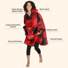 Picture of Catalonia Buffalo Plaid Oversized Blanket Hoodie Sweatshirt, Wearable Sherpa Lounging Pullover for Adults Men Women Teenagers Wife Girlfriend Gift