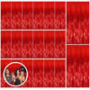 Picture of 20 Pack Red Streamers Party Backdrop Christmas Decorations Foil Fringe Backdrop Curtains Carnival Casino Theme Birthday New Year Holiday Celebration Bachelorette Party Decorations Supplies