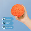 Picture of Best Pet Supplies Squeaky Rubber Spiky Ball Dog Toy Durable Non-Toxic Perfect for Aggressive Chewers Spiked for Dental Health Interactive Dog Toy - Orange (L:3.5")