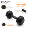 Picture of CAP Barbell 15 LB Coated Hex Dumbbell Weight with Black Handle