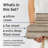 Picture of Extra Deep Queen Sheet Set - 6 Piece Breathable & Cooling Sheets - Hotel Luxury Bedding Set w/18-24 Inch Extra Deep Pockets - Easy Fit - Super Soft, Wrinkle Free & Comfy - Heathered Beige, Queen Size