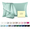 Picture of SUATIEN Mulberry Silk Pillow Cases Queen Size Silk Pillowcase for Hair and Skin with Zipper Soft Breathable Smooth Cooling Silk Pillow Case for Sleeping,Gifts for Women (Sage Green,20"X 30",1Pcs)