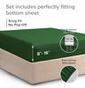 Picture of Cal King Size Fitted Bed Sheet - Hotel Luxury Single Fitted Sheet Only - Fits Mattress Up To 16" - Soft, Wrinkle Free, Breathable Sheet for Women, Men, Kids & Teens - Emerald Green Single Fitted Sheet