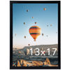 Picture of JCJMY 13x17 Picture Frame Black for Wall Hanging, Wall Mounting Horizontally or Vertically, 13 x 17 Wall Gallery Poster Photo Frame with Shatter Resistant Plexiglass, Black