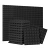Picture of 24 Pack-12 x 12 x 2 Inches Pyramid Designed Acoustic Foam Panels, Sound Proof Foam Panels Black, High Density and Fire Resistant Acoustic Panels, Sound Panels, Studio Foam for Wall and Ceiling
