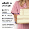 Picture of Extra Deep Cal King Sheet Set - 6 Piece Breathable & Cooling Sheets - Hotel Luxury Bedding Set w/18-24 Inch Extra Deep Pockets - Easy Fit - Super Soft, Wrinkle Free & Comfy - Off White, Cal King Size