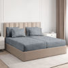 Picture of Split King 7 Piece Sheet Set - Breathable & Cooling Bed Sheets - Hotel Luxury Bed Sheets for Women, Men, Kids & Teens - Deep Pockets - Easy Fit - Soft & Wrinkle Free - Split King Heathered Blue Sheets