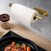 Picture of Paper Towels Rolls Holders- for Kitchen,Paper Towels Bulk- Self-Adhesive Under Cabinet,Both Available in Adhesive and Screws,Stainless Steel Paper Towel Holder(Gold)
