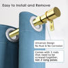 Picture of Byondeth Curtain Rods for Windows 16 to 48 or 60 Inches Max Adjustable Length 1 Inch Diameter Window Curtain Rod with Aluminium Finials, Gold…