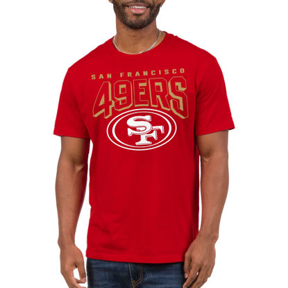 Picture of Junk Food Clothing x NFL - San Francisco 49ers - Bold Logo - Unisex Adult Short Sleeve Fan T-Shirt for Men and Women - Size Small