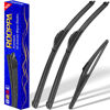 Picture of 3 wipers Replacement for 2017-2022 Nissan Rogue Sport, Windshield Wiper Blades Original Equipment Replacement - 28"/18"/12" (Set of 3) U/J HOOK