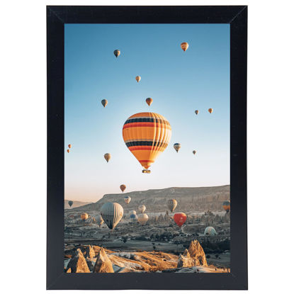 Picture of JCJMY 6x9 Picture Frame Black for Wall Hanging or Tabletop- Wall Mounting Horizontally or Vertically, 6 x 9 Wall Gallery Poster Photo Frame for 6 by 9 Photos, Black