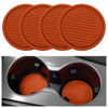 Picture of SINGARO Car Cup Coaster, 4PCS Universal Non-Slip Cup Holders Embedded in Ornaments Coaster, Car Interior Accessories, Orange