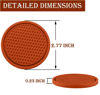 Picture of SINGARO Car Cup Coaster, 4PCS Universal Non-Slip Cup Holders Embedded in Ornaments Coaster, Car Interior Accessories, Orange