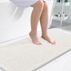 Picture of OLANLY Bathroom Rugs 47x24, Extra Soft Absorbent Chenille Bath Rugs, Rubber Backing Quick Dry, Machine Washable Bath Mats for Bathroom Floor, Tub and Shower, Home Decor Accessories, Ivory