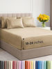 Picture of Extra Deep Queen Sheet Set - 6 Piece Breathable & Cooling Sheets - Hotel Luxury Bedding Set w/18-24 Inch Extra Deep Pockets - Easy Fit - Super Soft, Wrinkle Free & Comfy - Heathered Tan, Queen Size