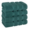 Picture of American Soft Linen Luxury Hand Towels for Bathroom, 100% Cotton Turkish 4 Piece Hand Towel Set, 600 GSM Hand Face Towels for Kitchen, Teal Hand Towels