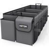 Picture of HOTOR Trunk Organizer for Car - Car Organizer, Foldable Trunk organizer for SUVs & Sedans, Sturdy Car Organization for Car Accessories, Tools, Sundries, Grey, 3 Compartments, 31.9"×12.6"×10.6"