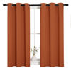 Picture of NICETOWN Halloween Window Curtains Blackout Drapes, Thermal Insulated Christmas Decorative Blackout Curtains/Draperies for Laundry Room (One Pair, 34 by 45-inch, Burnt Orange)